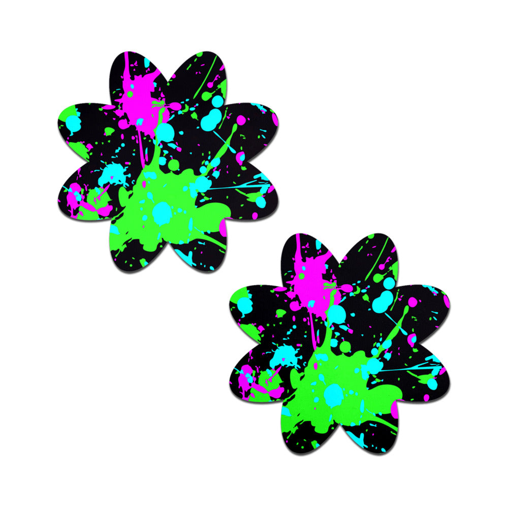 Pastease Vibrant Neon Splatter Nipple Pasties